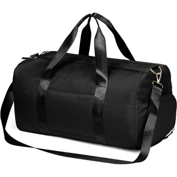 Women Duffle Bag Gym Sports Bag Travel Weekender Overnight Bag with Shoe Pocket - Picture 1 of 7